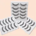 Künstliche Wimpern Set Mehrpack Fluffig Volumen Natürlich Geschwungene Make-up Werkzeuge - F9 Stil / 5 Paar Set