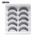 3D künstliche Wimpern 5 Paar natürliche geschwungene Fake Lashes Make-up Kosmetik Zubehör - 5 Paare 3D154