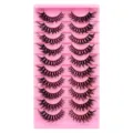 10 Paar Künstliche Wimpern L Biegung Natürliche Dicke Falsche Wimpern Augen Make-up Rosa Schale - LD12 Stil