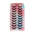 10 Paar künstliche Wimpern natürliches Volumen Make-up Cosplay weiche schwarze Wimpern Set - 10 Paare (SA206) / Schwarz