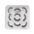Flauschige künstliche Wimpern Set, dicke spitz segmentierte Wimpern im Tablett für Make-up. - Wispy Voluminöser Stil (DSD23)