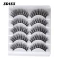 5 Paar 3D Kunstnerische Falsche Wimpern Natuerlich Lang Volumen Dicht Make-up Tray - 5 Paare 3D153