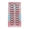 10 Paar Natürliche Künstliche Wimpern Nude Make-up Schwarze Wimpern Variante Tablett - 10 Paare (SA208) / Schwarz