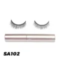 Magnetische künstliche Wimpern natürlicher Stil mit Tubenverpackung, Alltags-Make-up, SA102 - Natürlicher Lockiger Stil (SA102)