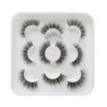 Flauschige unordentliche künstliche Wimpern Set mit weißer Aufbewahrungsschale für Make-up. - Wispy Voluminöser Stil (DSD25)
