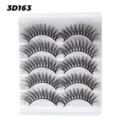 5 paar 3d künstliche wimpern natürliches volumen geschwungene fake lashes make-up tray - 5 Paare 3D163