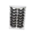 Flauschige künstliche Wimpern lang Volumen natürlich wiederverwendbar Augen Make-up - Struppiger Langer Stil (DSC07) / 7 Paare Set