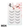 5 Paar künstliche Wimpern natürlicher Look durchsichtiges Band leicht angenehm zu tragen - Transparentes Band Stil M04 / 5 Paar Set