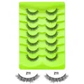 7 Paare Katzenauge Künstliche Wimpern Grüne Schale Z11 Stil Natürlicher Look Augen Make-up - Grüne Schale Stil (Z11) / 7 Paare Set