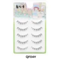 Künstliche Wimpern 5 Paar transparentes Band leicht Make-up weiche Wimpern wiederverwendbar - Transparentes Band Stil (QF04) / 5 Paar Set