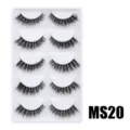 5 Paar dramatische fluffige künstliche Wimpern dicke voluminöse lange Nerz Wimpern Schale - Hauchzarter Flauschiger Stil (MS20) / 5 Paar Set