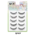 Natürliche künstliche Wimpern 5 Paar transparentes Band spitzes Alltags-Augen-Make-up - Transparentes Band Stil (QF95) / 5 Paar Set