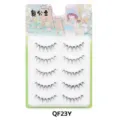 Künstliche Wimpern Natürlicher Nude Look Transparenter Band 5 Paar Modell QF23Y - Transparentes Band Stil (QF23) / 5 Paar Set