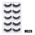 Flauschige dramatische künstliche Wimpern Multipack Volumen dicke Wimpern Stile MS29 - Hauchzarter Flauschiger Stil (MS29) / 5 Paar Set