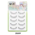 Natürliche Nude-Make-up Künstliche Wimpern 5 Paar Einzelner Faden Stiel Süße falsche Wimpern - Transparentes Band Stil (ZB28) / 5 Paar Set