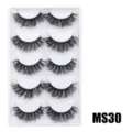 Flauschige Dramatische Künstliche Wimpern Dicke Fluffige Wimpern MS30 Stil 5 Paar Packung - Hauchzarter Flauschiger Stil (MS30) / 5 Paar Set
