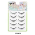 Natürliche künstliche Wimpern 5 Paar Set mit klarem Band für ein perfektes tägliches Make-up. - Transparentes Band Stil ZB52 / 5 Paar Set
