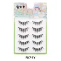 Natürliche 5 Paar künstliche Wimpern transparentes Band spitz Make-up Schönheitswerkzeug - Transparentes Band Stil FK74Y / 5 Paar Set
