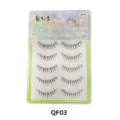5 Paar Natürliche Künstliche Wimpern Transparenter Band Alltägliches Augen Make Up - Transparentes Band Stil QF03 / 5 Paar Set