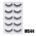 DINGSEN künstliche Wimpern flauschig dramatisch dicht geschwungen europäischer Stil MS44 - Hauchzarter Flauschiger Stil (MS44) / 5 Paar Set