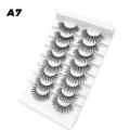 Künstliche Wimpern 8 Paar Natürliche Volumen Falsche Wimpern Make-up A7 Variante Werkzeug - Dichter Stil (A7)