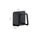 Schwarzer Edelstahl Wandhaken und Klebehaken fuer Kueche und Badezimmer 5x5x3.5cm - Schwammhalter Schwarz lackiert (inkl. Klebepad)