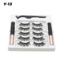 Magnetische Wimpern Set 5 Paar Falsche Wimpern mit Eyeliner und Applikator Werkzeug - Y-13