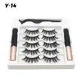 Magnetisches Wimpernset mit 5 Paar künstlichen Wimpern und zwei Eyeliner Werkzeug - Y-14