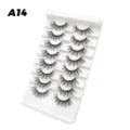 Künstliche Wimpern 8 Paar Set natürliche dicke Volumen Falsche Wimpern Schale Verpackung - Dichter Stil (A14)
