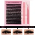 DIY Wimpernverlängerung Set mit 120 Clustern, Kleber, Versiegelung und Pinzette. - 120 Seiten