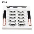 Magnetische Wimpern Set 5 Paar Falsche Wimpern mit 2 Eyeliner Stiften Variante Y-19 - Y-19