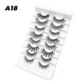 Künstliche Wimpern Set, mehrteilig, natürlich dickes Volumen Make-up Wimpern, Stil A18. - Dichter Stil (A18)