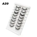 8 Paare künstliche Wimpern natürliche dicke Volumen weiche Wimpernverlängerungen Set - Dichter Stil (A20)