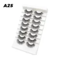 Großhandel Künstliche Wimpern 8 Paar natürliche dicke weiche handgemachte Wimpern Set - Dichter Stil (A25)