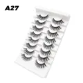 Kunstwimpern Set mit mehreren Paaren auf weissem Tray, natuerlich und sehr dicht, SKU. - Dichter Stil (A27)