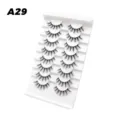 Künstliche Wimpern 8 Paar Set natürliche dichte weiche synthetische Wimpern Ablage - Dichter Stil (A29)
