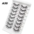 8 Paar künstliche Wimpern dichte natürliche Volumen dicke dramatische Wimpernverlängerung Make-up - Dichter Stil (A35)