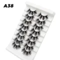 8 Paare dichte künstliche Wimpern natürliches Volumen Falsche Wimpern mit weißer Ablage - Dichter Stil (A38)