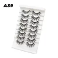 Mehrere Paare künstliche Wimpern mit weißem Stufen-Display, dichter und natürlicher Look für Augen. - Dichter Stil (A39)