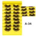 8 Paar Dichte Künstliche Wimpern Dramatisch Kreuz Lange Natürliche Wimpern Make-up - Dichter Stil (A-34)