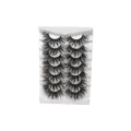 Flauschige dramatische künstliche Wimpern Set, dicke lange Volumen wiederverwendbare Wimpern - Struppiger Langer Stil (DSC09) / 7 Paare Set