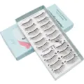 10 Paare Handgemachte Künstliche Wimpern Mix Natürliches Volumen Weiche Wimpern Make-up Tool - Natürlicher Dicker Stil (W027)