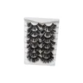 Dramatische flauschige lange künstliche Wimpern im Multipack-Tablett für spektakuläres Augen-Make-up. - Struppiger Langer Stil (DSC010) / 7 Paare Set