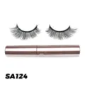 Magnetische künstliche Wimpern Set mit Eyeliner natur Look langlebig Make-up Zubehör - Bühnenlanger Stil (SA124)