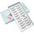 10 Paare gemischte künstliche Wimpern handgemacht natürliche dichte Wimpernverlängerung - Natürlicher Dicker Stil (W028)