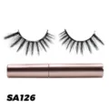 Magnetische künstliche Wimpern naturgetreu mit Eyeliner Stift wiederverwendbar Set - Dichter Stil (SA126)