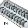 10 Paar natürliche künstliche Wimpern Box, Make-up weiche geschwungene Wimpern Y6 - 10 Paare (Y6)