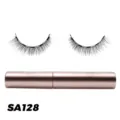Magnetische Falsche Wimpern Rosa Etui Variante SA128 Natürlicher Look Make-up Zubehör - Natürlicher Lockiger Stil (SA128)