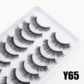 10 Paare natürliche Cosplay künstliche Wimpern Set mit klarem Band für Alltags Make-up. - Kleiner Teufel Nude-Look-Stil (Y65) / 10 Paare Set
