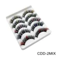 Bunte künstliche Wimpern Mehrfarbig Mix Set DD Schwung natürliche dichte Variante. - 5-Farben-Mix (CDD-mix02)
